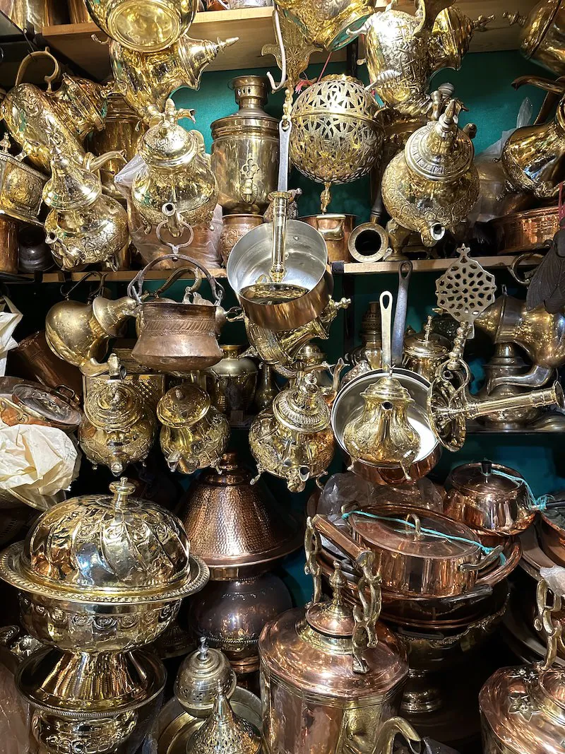 Moroccan copper and brass craftsmanship