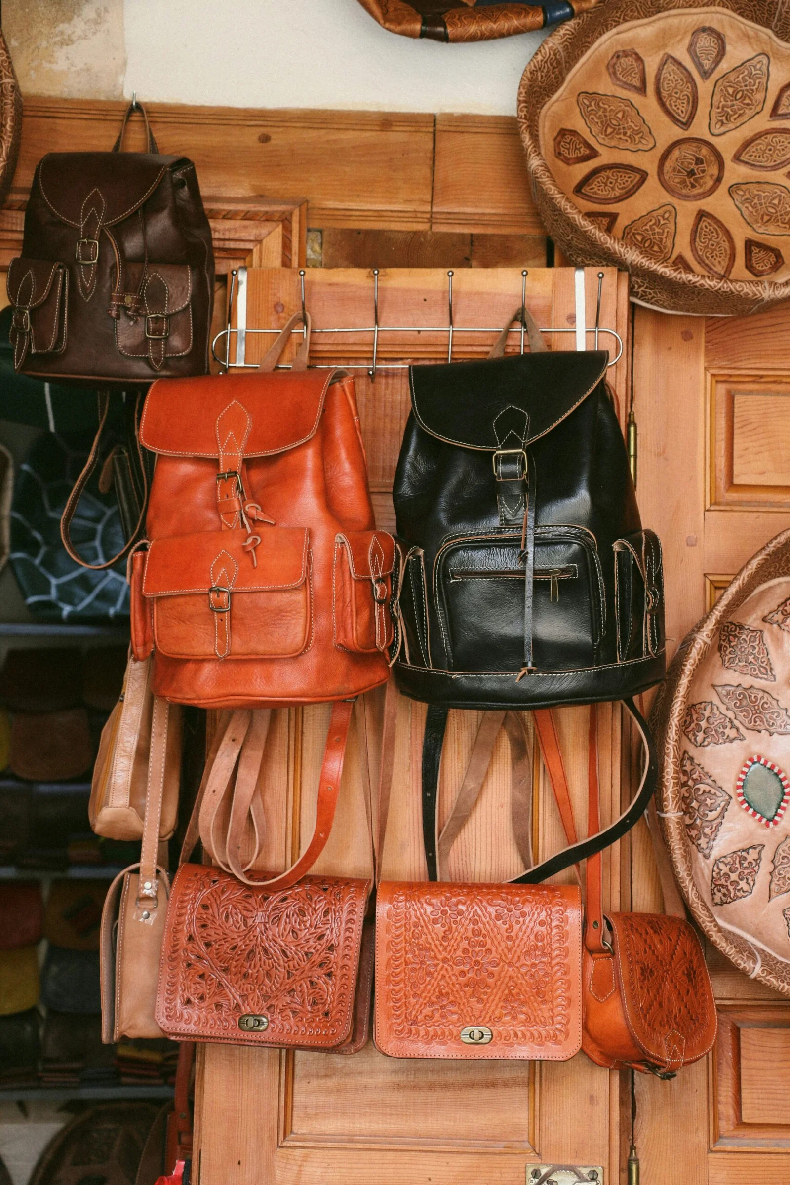 Moroccan leather craftsmanship
